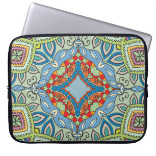 Housse Pour Ordinateur Portable Motif sans couture dessinée à la main. Coloré a