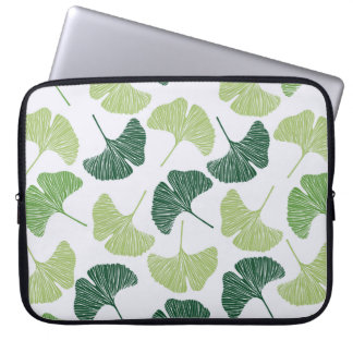 Housse Pour Ordinateur Portable Motif sans couture Green ginkgo biloba 