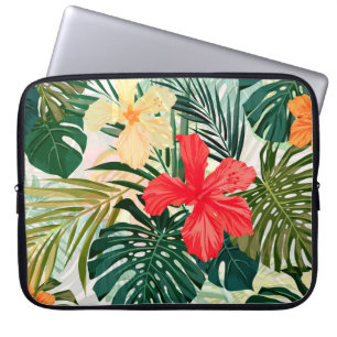 Housse Pour Ordinateur Portable Motif sans couture hawaïenne couleur été avec métr