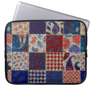 Housse Pour Ordinateur Portable Motif sans couture. Imitation d'un motif de patchw