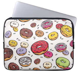 Housse Pour Ordinateur Portable Motif sans fin de Donuts