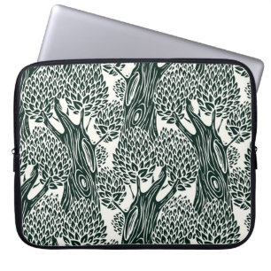 Housse Pour Ordinateur Portable motif sans soudure avec vieux feuillus. Styliz