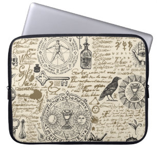 Housse Pour Ordinateur Portable motif sans soudure sur un thème d'alchimie en vint