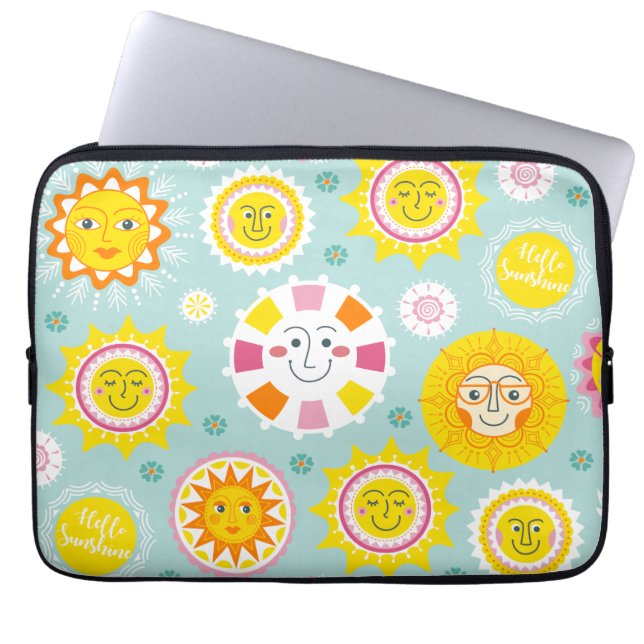 Housse Pour Ordinateur Portable Motif soleil mignon (Devant)