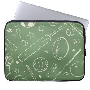 Housse Pour Ordinateur Portable Motif sportif vert