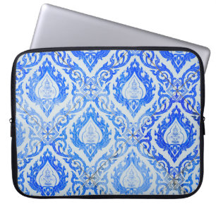 Housse Pour Ordinateur Portable Motif thaïlandais : église carrelée en céramique.