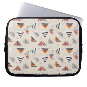 Housse Pour Ordinateur Portable Motif tiré par la main de triangle géométrique
