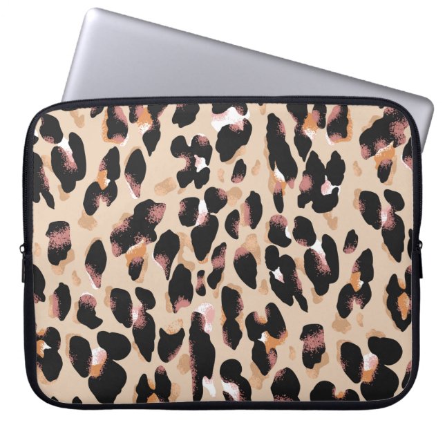Housse Pour Ordinateur Portable Motif transparent Empreinte de léopard (Devant)