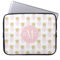 Motif tropical d'ananas d'or élégant de faux