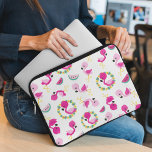 Housse Pour Ordinateur Portable Motif tropical, Flamants roses, pastèques, Fleurs<br><div class="desc">Joli,  amusant et adorable motif avec flamants roses,  pastèques et fleurs. Un cadeau moderne et tendance,  parfait pour les amoureux de flamand dans votre vie.</div>