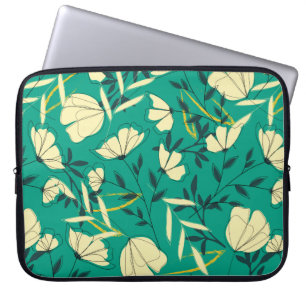 Housse Pour Ordinateur Portable Motif tropical lumineux et transparent avec feuill