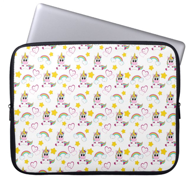 Housse Pour Ordinateur Portable Motif Unicorn (Devant)