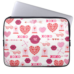 Housse Pour Ordinateur Portable Motif Valentine`s Day 2023 Arrière - plan avec coe