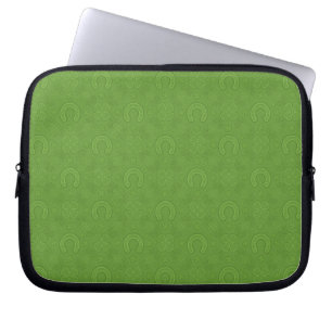 Housse Pour Ordinateur Portable Motif vert chanceux d'icônes