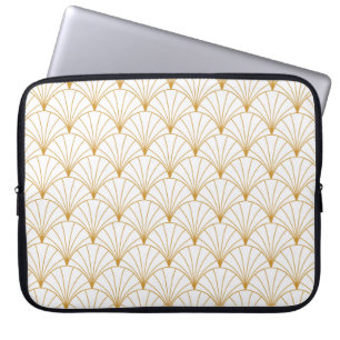 Housse Pour Ordinateur Portable Motif vintage Art Déco sans couture. Décor géométr