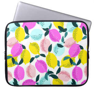 Housse Pour Ordinateur Portable Motif Vintage aux citrons à main
