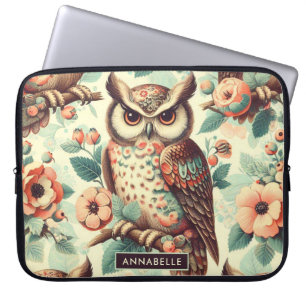 Housse Pour Ordinateur Portable Motif vintage Cute Owl