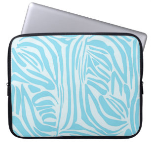 Housse Pour Ordinateur Portable Motif Zèbre Bleu