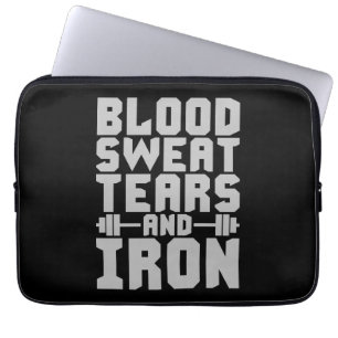 Housse Pour Ordinateur Portable Motivation de l'entraînement - sang, sueur, larmes