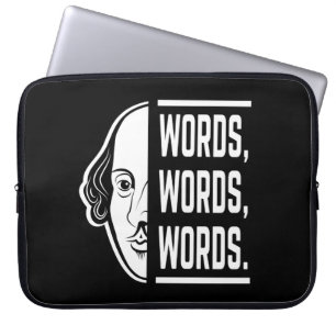 Housse Pour Ordinateur Portable Mots Mots Mots Mots Mots Shakespeare Citer Thespia