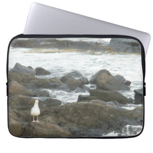 Housse Pour Ordinateur Portable Mouette sur rochers