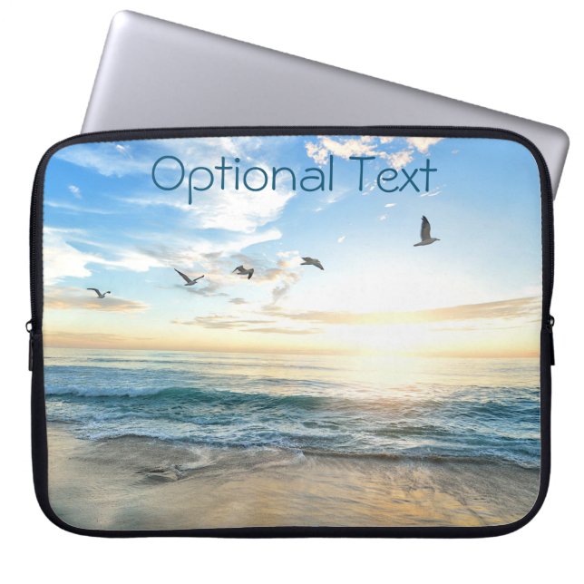 Housse Pour Ordinateur Portable Mouettes de plage du matin (Devant)