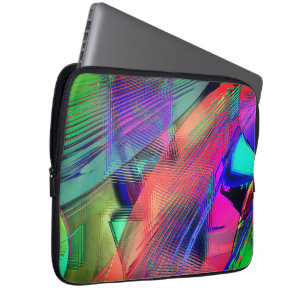 Housse Pour Ordinateur Portable Mouvement coloré d'objets désordonnés en sculpture
