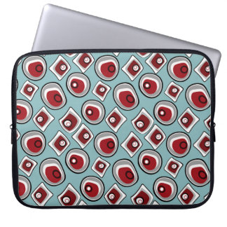 Housse Pour Ordinateur Portable Multi-colored circles and rings retro sixties 