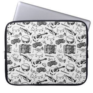 Housse Pour Ordinateur Portable Musique Istruments Ordinateur portable Arrière -