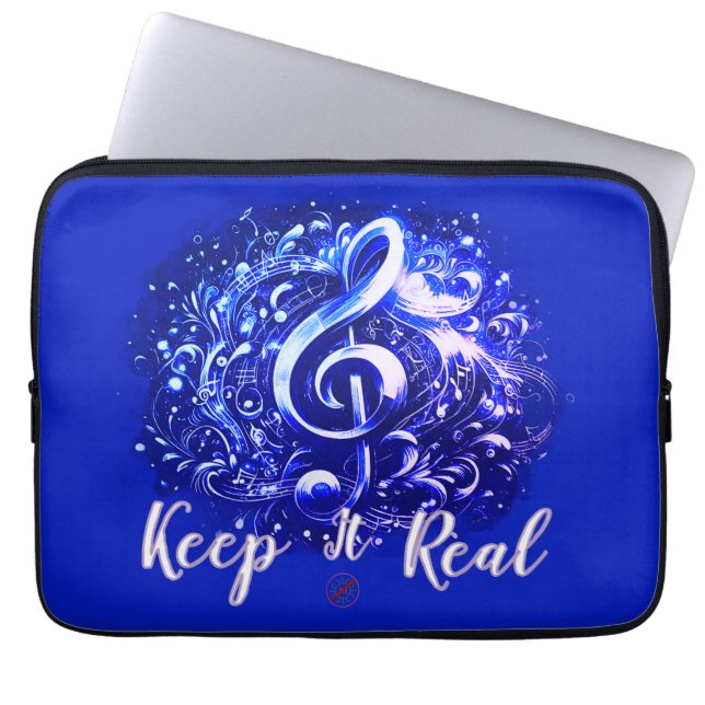 HOUSSE POUR ORDINATEUR PORTABLE MUSIQUE - RESTER AUTHENTIQUE  (Devant)