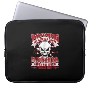 Housse Pour Ordinateur Portable My Dad Is A Crazy Electrician T , poison Electrici