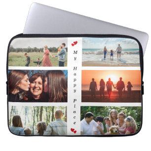 Housse Pour Ordinateur Portable My Happy Place Personnalisable Photo de famille 6