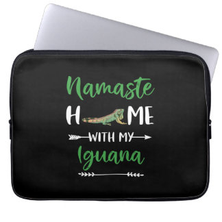 Housse Pour Ordinateur Portable Namaste Maison Avec Mon Iguana Drôle Iguana Iguana