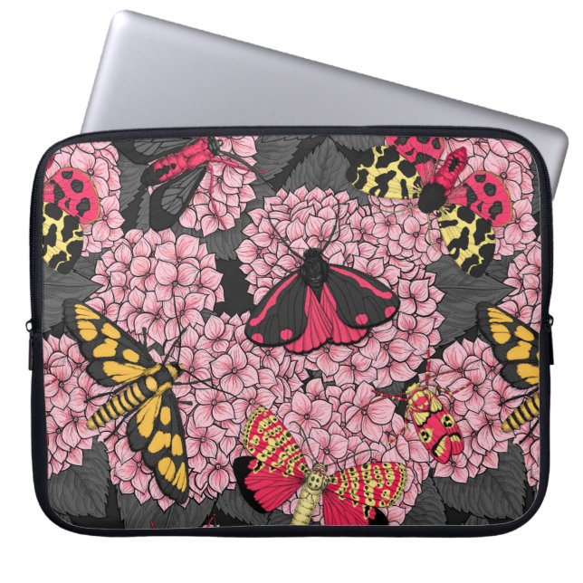 Housse Pour Ordinateur Portable Nappes phréatiques à hydrangée rose (Devant)