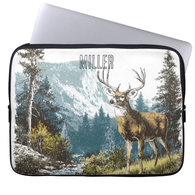 Housse Pour Ordinateur Portable Nature de cerf  (Devant)