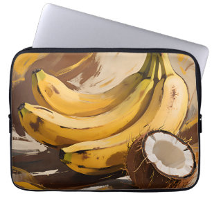 Housse Pour Ordinateur Portable Nature morte aux bananes et coco