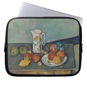 Housse Pour Ordinateur Portable Nature morte, pichet de lait et fruits sur une tab