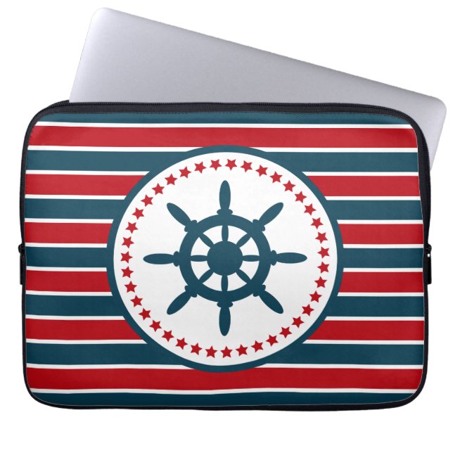 Housse Pour Ordinateur Portable Nautical design (Devant)