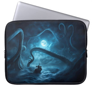 Housse Pour Ordinateur Portable Nautical Kraken Giant calmar bateau de pêche