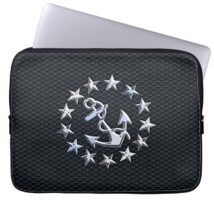 Housse Pour Ordinateur Portable Nautique Yacht Drapeau Chrome Ensigne sur Grille I