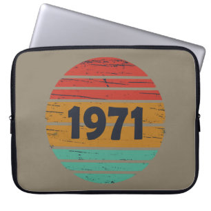 Housse Pour Ordinateur Portable Né en 1971 cadeau d'anniversaire vintage