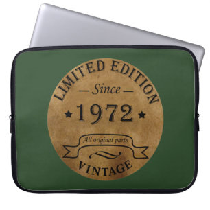 Housse Pour Ordinateur Portable né en 1972 anniversaire vintage