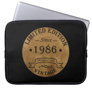 Housse Pour Ordinateur Portable né en 1986 anniversaire vintage