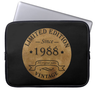Housse Pour Ordinateur Portable né en 1988 anniversaire vintage