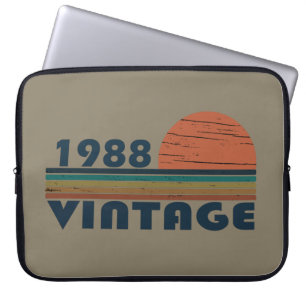 Housse Pour Ordinateur Portable Né en 1988 cadeau d'anniversaire vintage