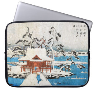 Housse Pour Ordinateur Portable Neige vintage japonaise fraîche de tombeau de lac