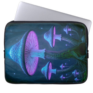 Housse Pour Ordinateur Portable Néon-Déco Bioluminescent Nature Cyberpunk Lumineux