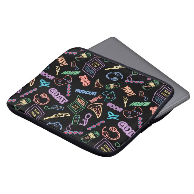 Housse Pour Ordinateur Portable Neon Gamer (Devant haut)