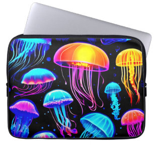 Housse Pour Ordinateur Portable Neon Jellyfish