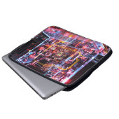 Housse Pour Ordinateur Portable Neon Laptop Circuits Art numérique (Devant bas)
